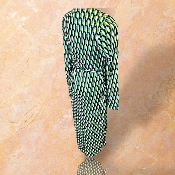 NWT Diane von Furstenberg for Target Long Sleeve Midi Geo Print Wrap Dress XS - Picture 13 of 16